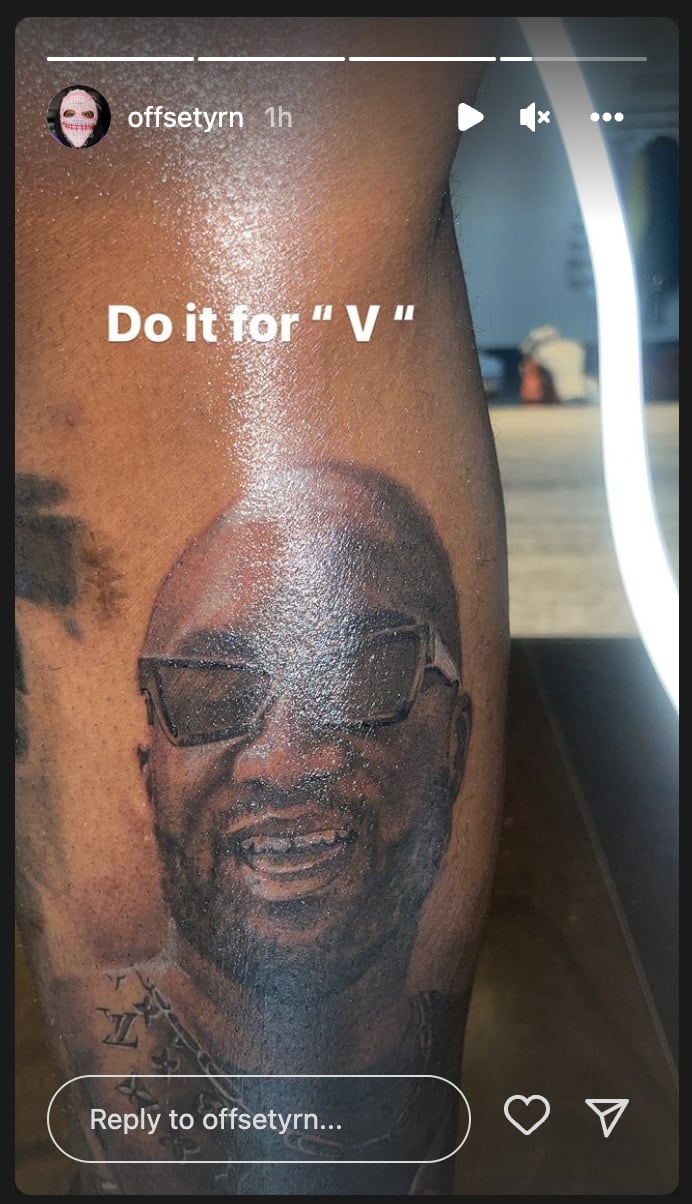 Offset Pays Tribute to Virgil Abloh by Getting Tattoo of the Late Designer
