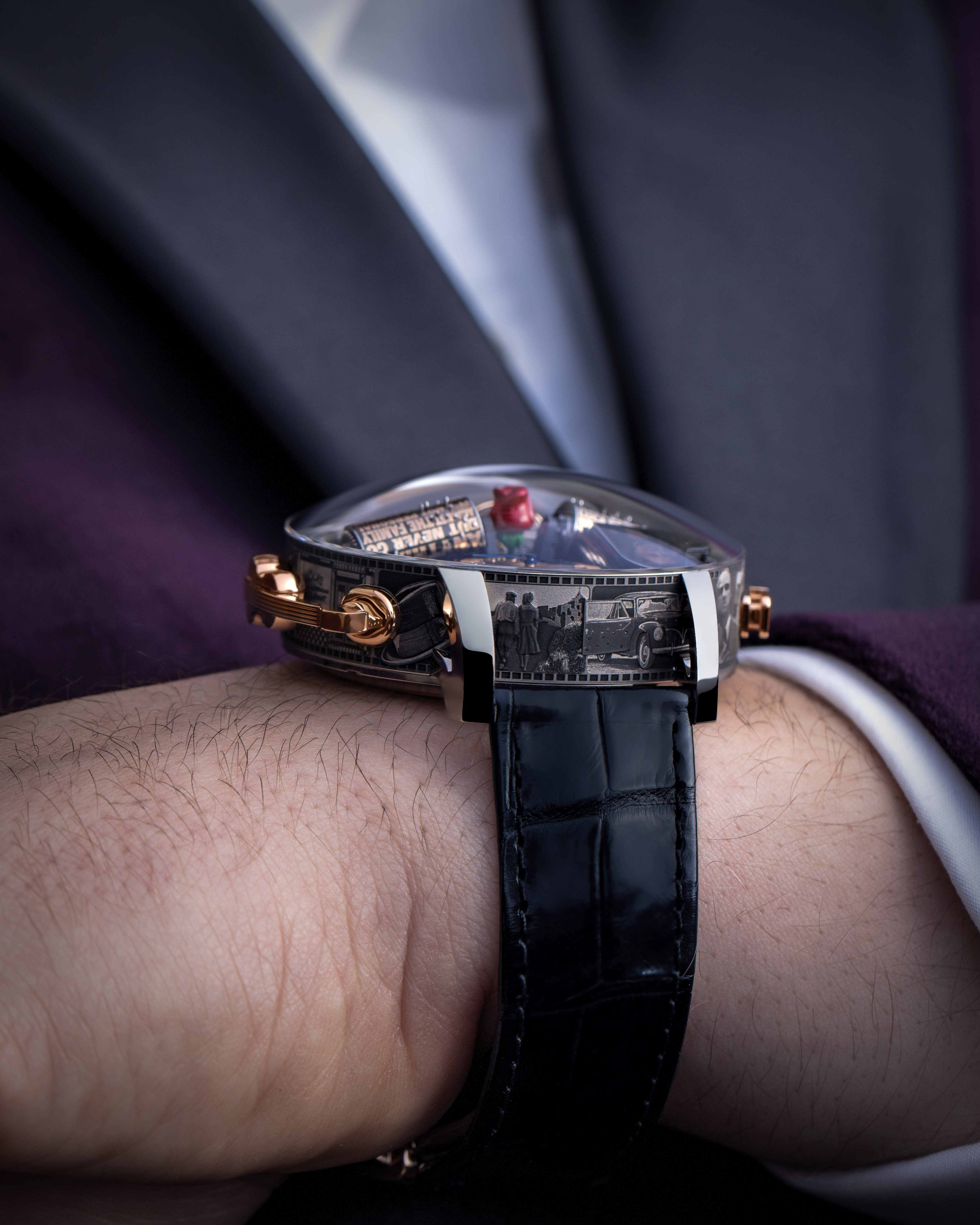 A godfather watch is pictured