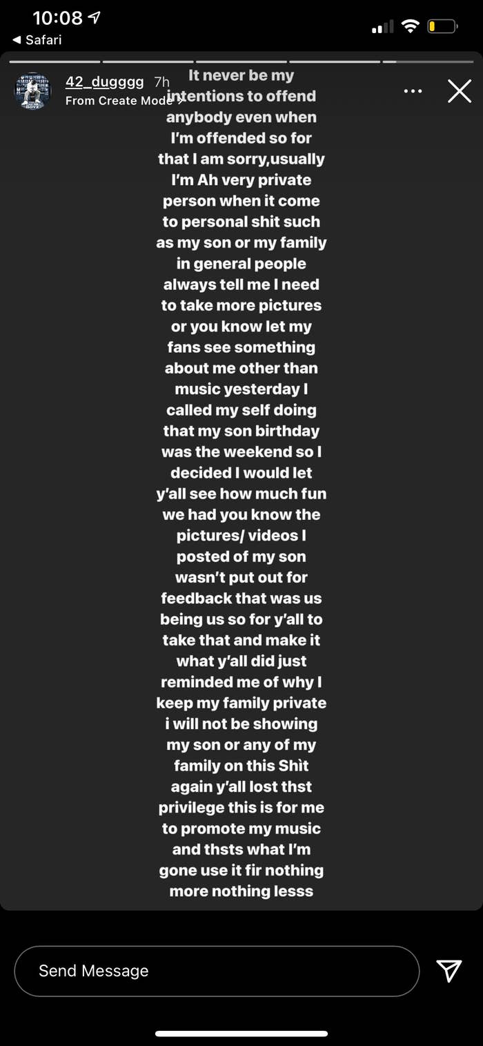 42 Dugg's apology