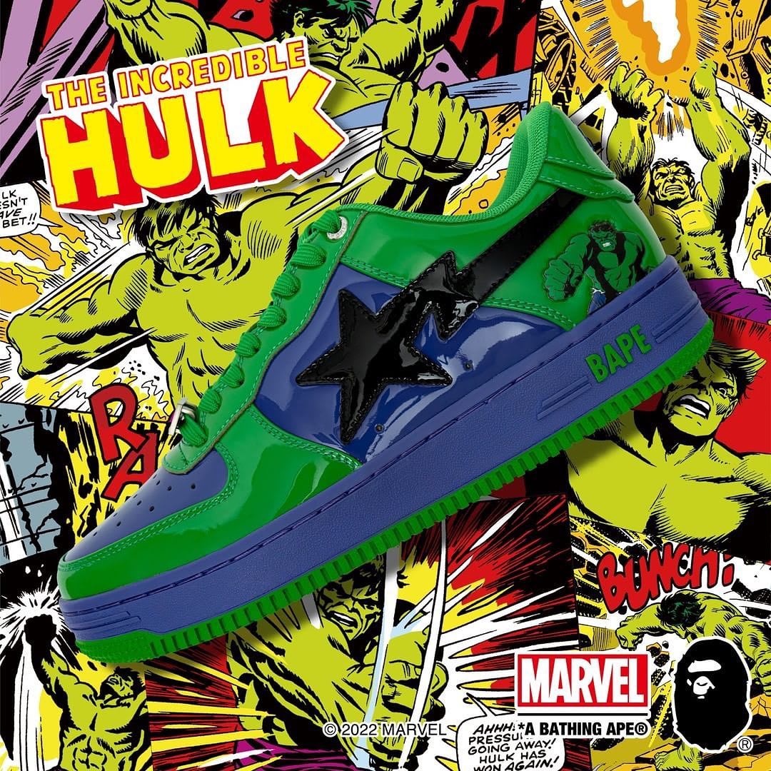 Marvel x Bape Sta &#x27;The Incredible Hulk&#x27; Lateral