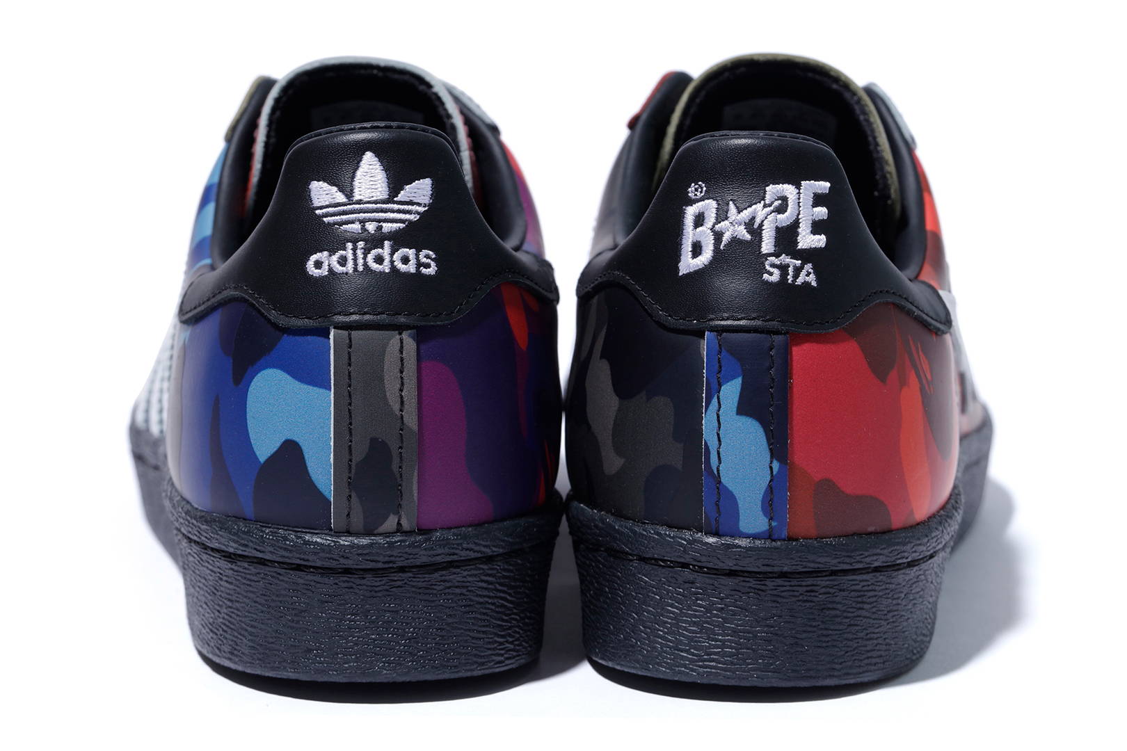 Bape x Adidas Originals Superstar &#x27;Color Camo&#x27; Heel