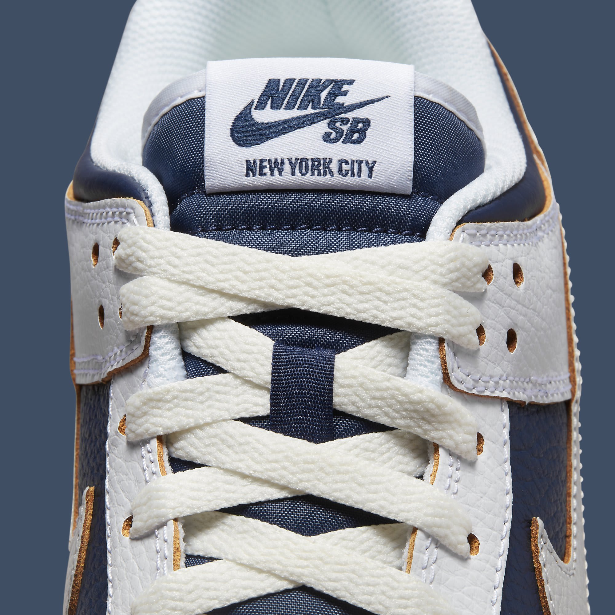 HUF x Nike SB Dunk Low &#x27;New York City&#x27; FD8775 100 (Tongue)
