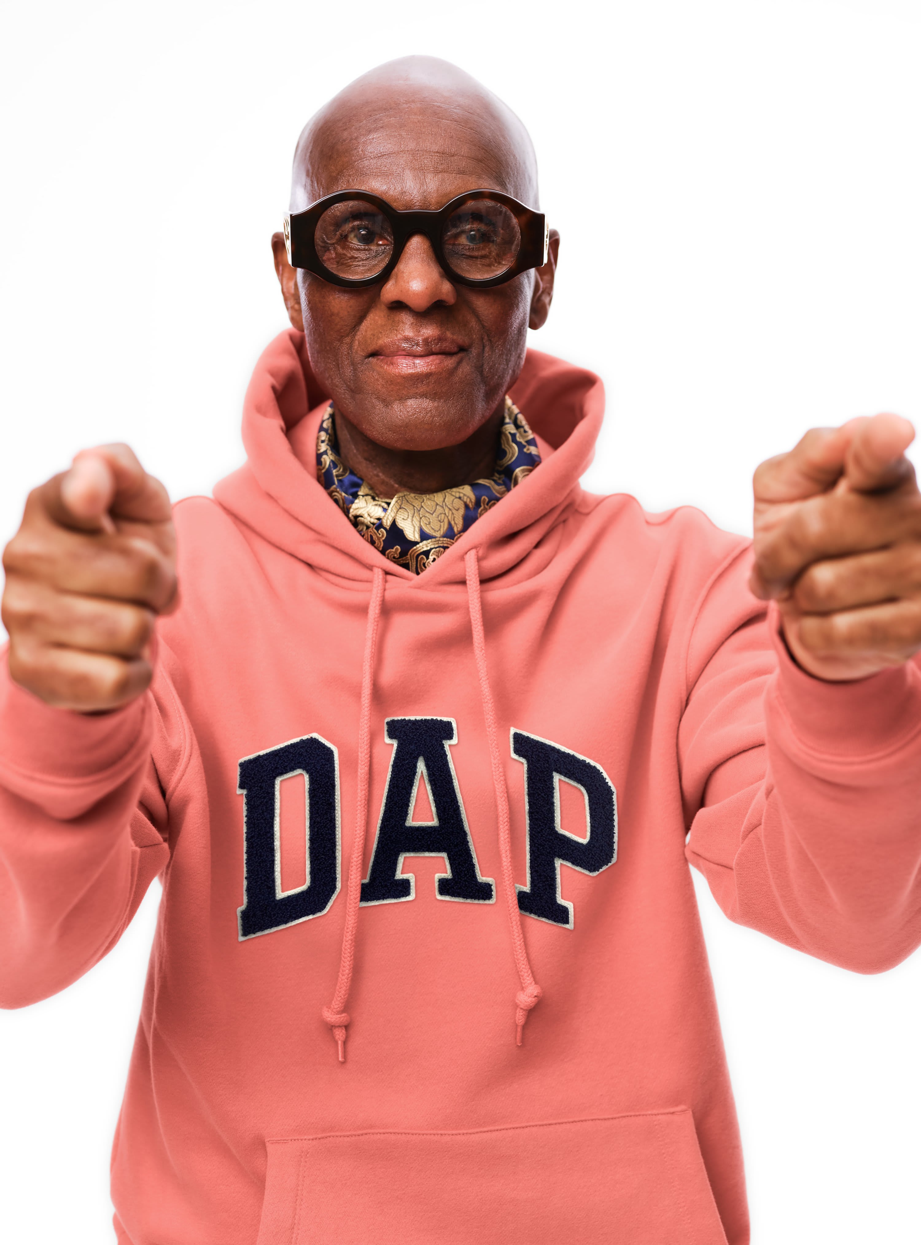 GAP x Dapper Dan DAP Arch Logo Hoodie Blue Size Large