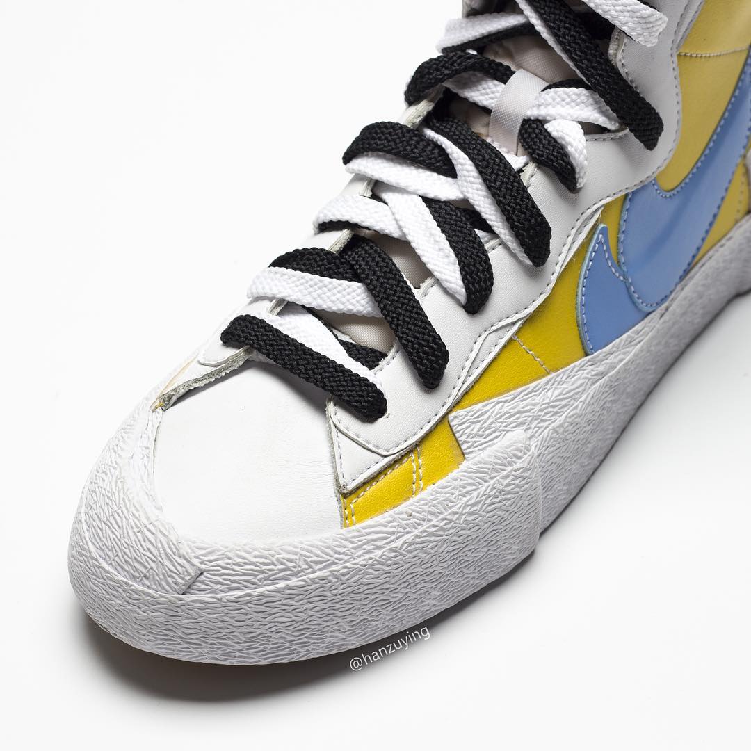 sacai x Nike Blazer High Yellow Toe Box