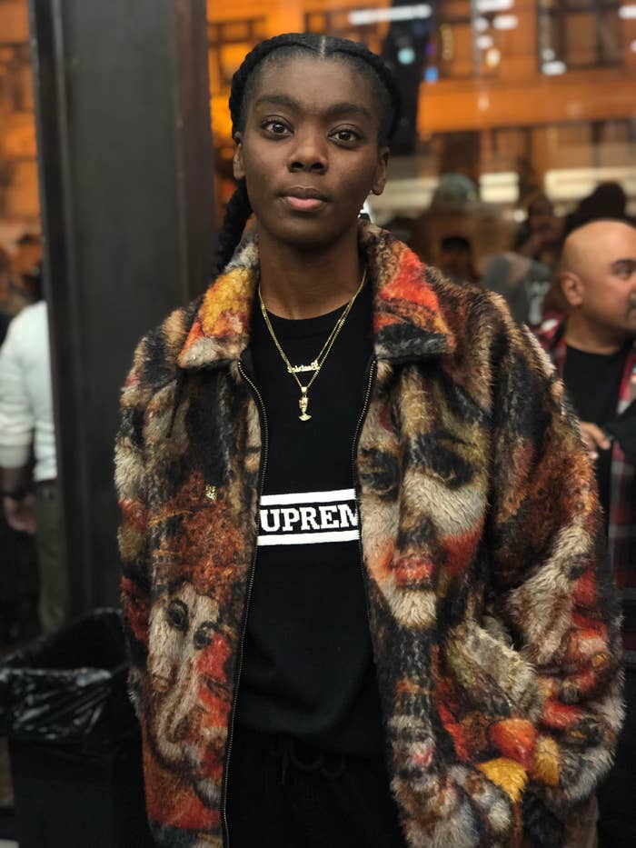 Beatrice Domond at the opening of Supreme San Francisco
