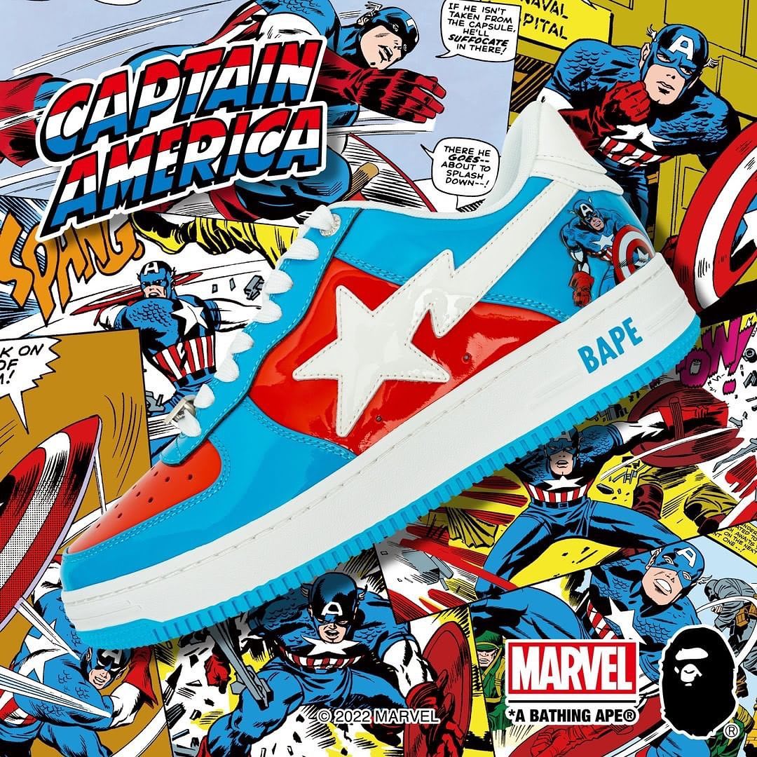 Marvel x Bape Sta &#x27;Captain America&#x27; Lateral