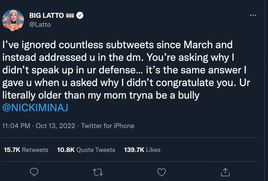 Nicki Minaj and Latto Beef Erupts on Twitter - XXL