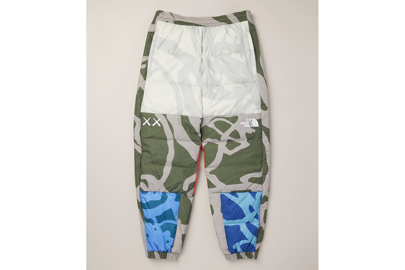 kaws x north face puffer pants