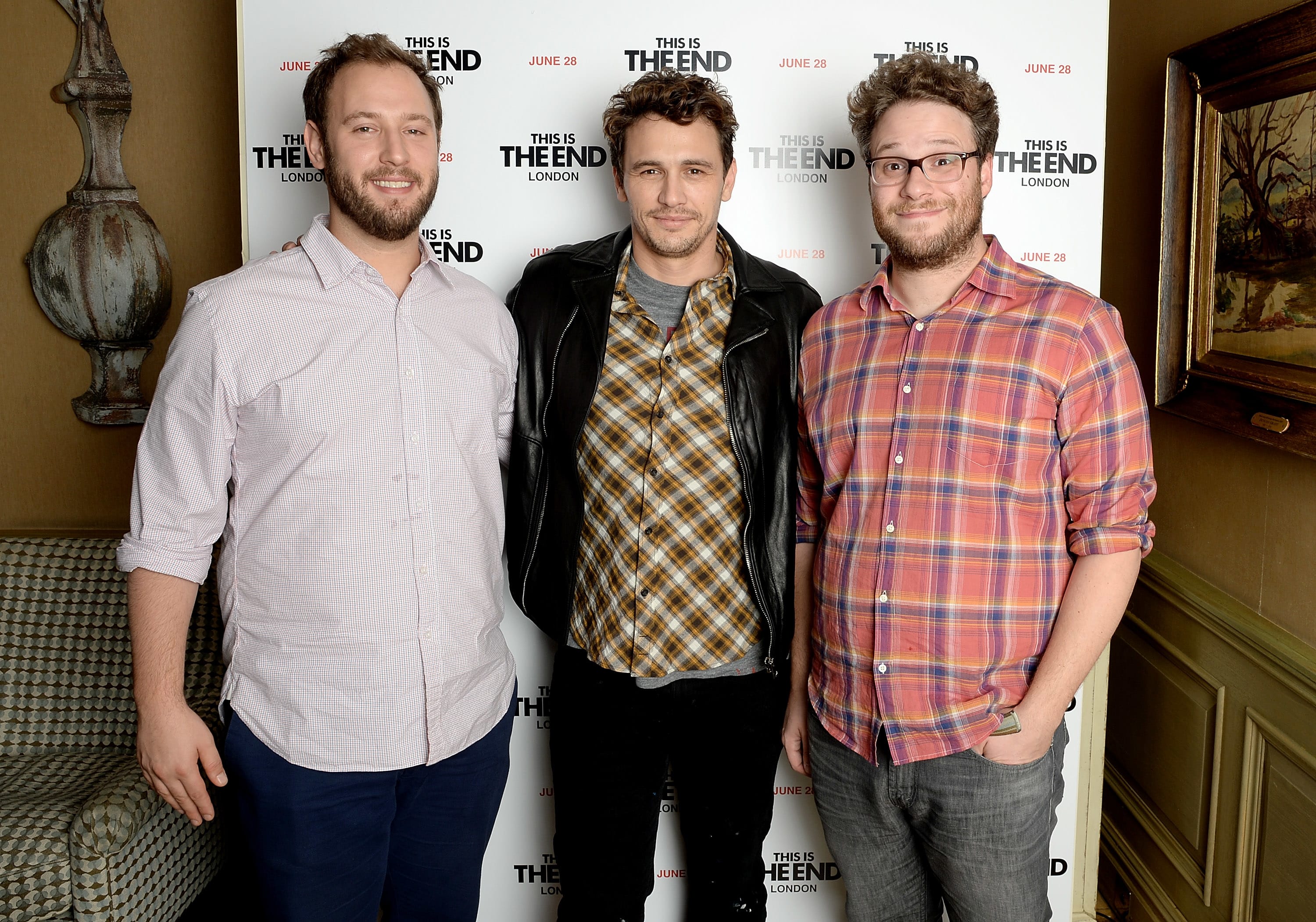 Evan Goldberg, James Franco and Seth Rogen at a special screening of &#x27;This Is The End&#x27;