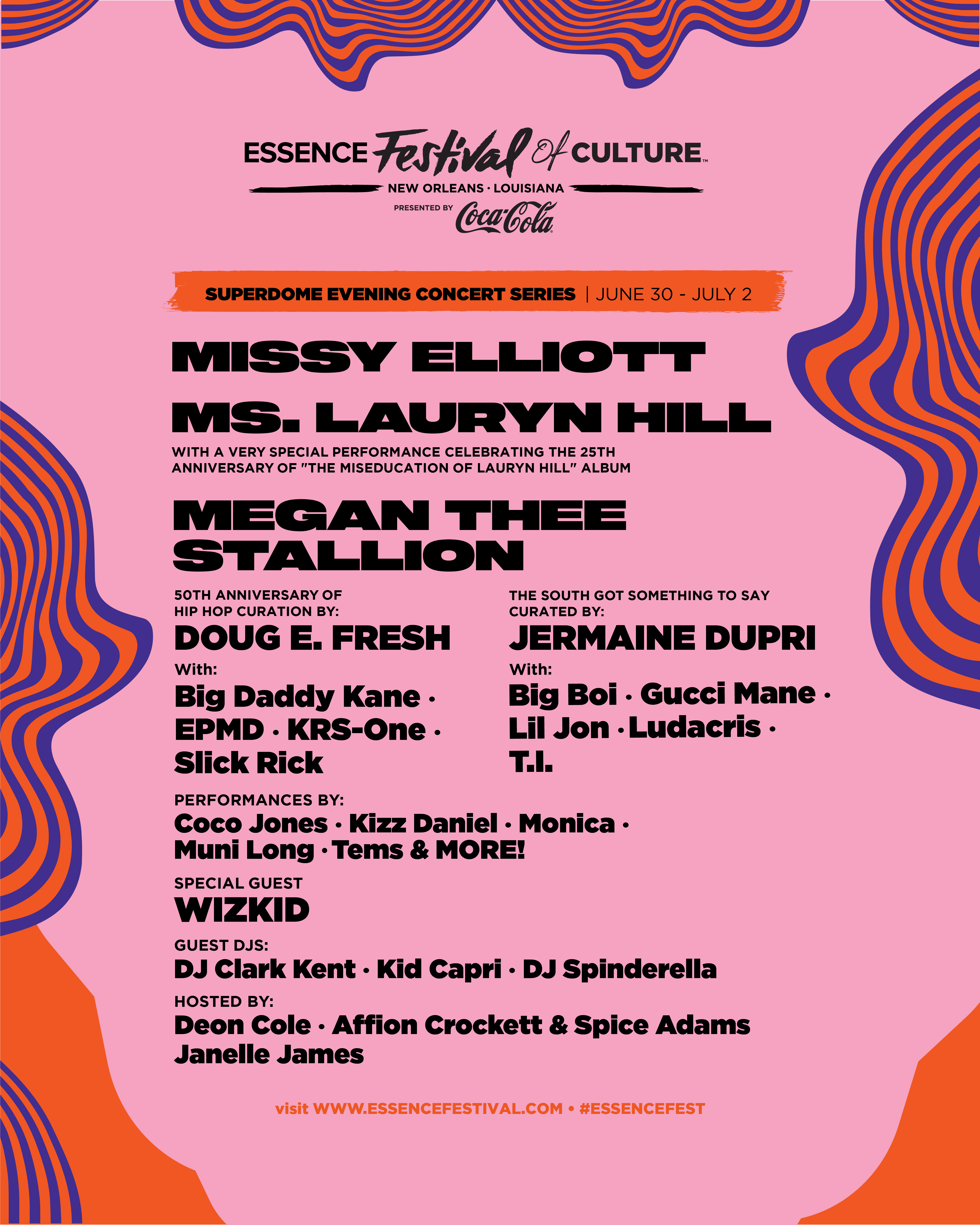 Flyer for upcoming Essence Fest 2023
