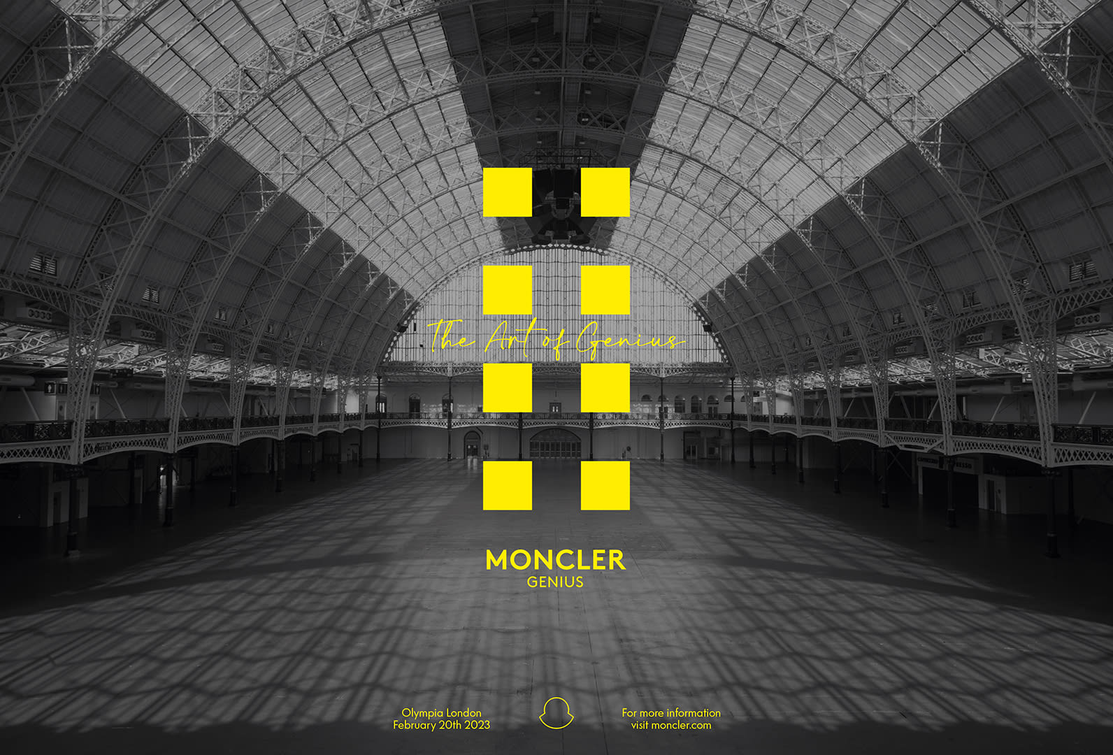 Moncler logo flyer is pictured