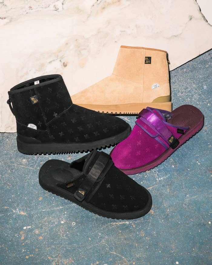 OVO and Suicoke suede boots and slides