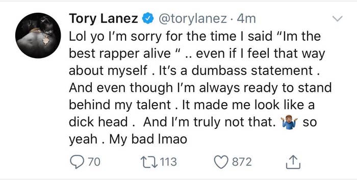 Tory Lanez tweets