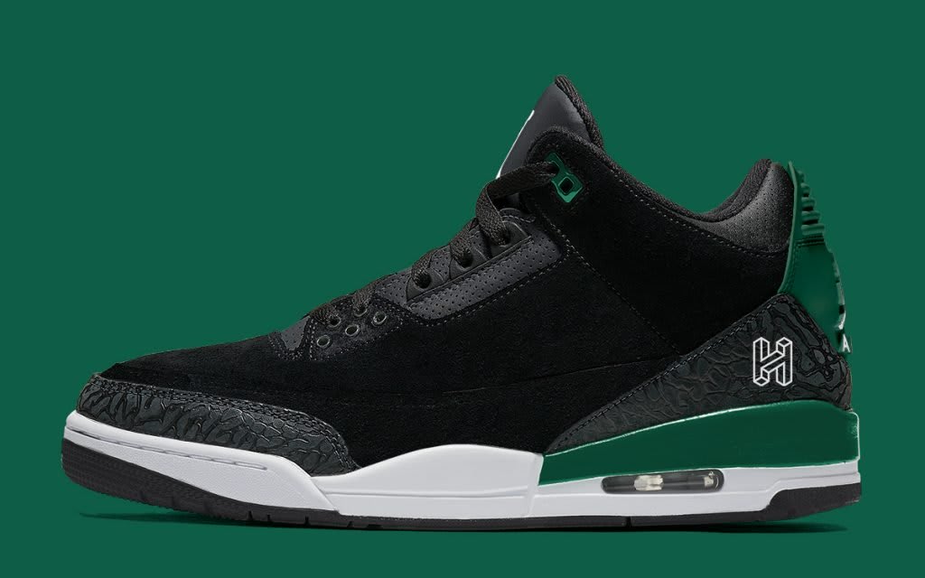 Jordan 3 hotsell black and green