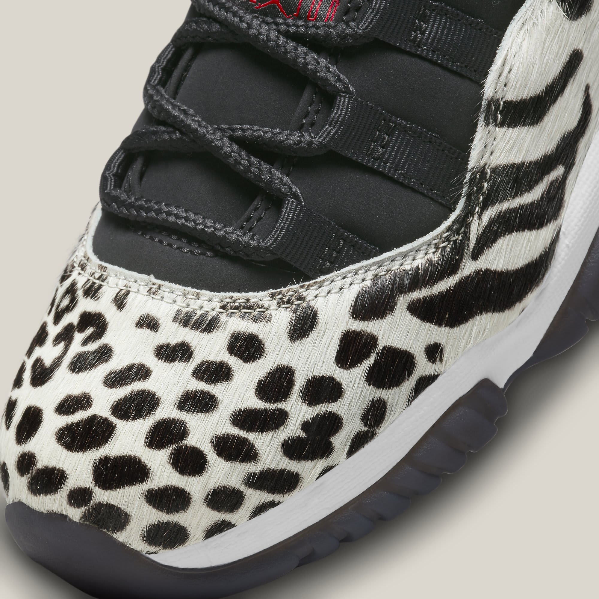 Air Jordan 11 XI Animal Instinct Women&#x27;s AR0715-010 Release Date Toe Detail