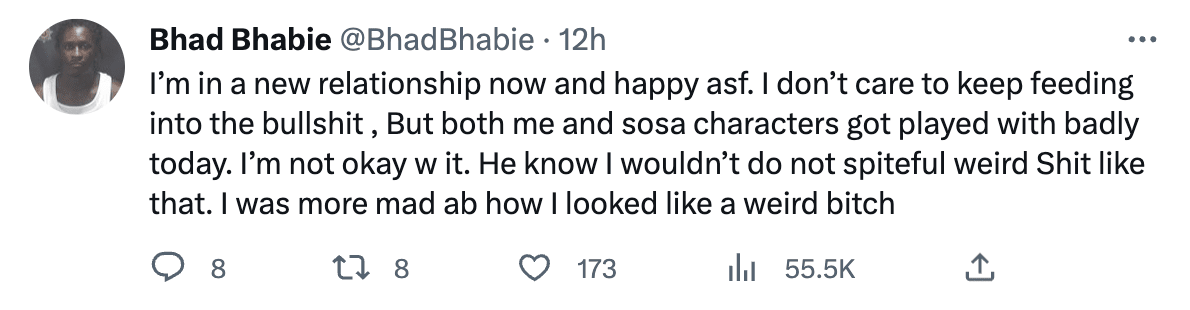 bhad bhabie tweet for news post