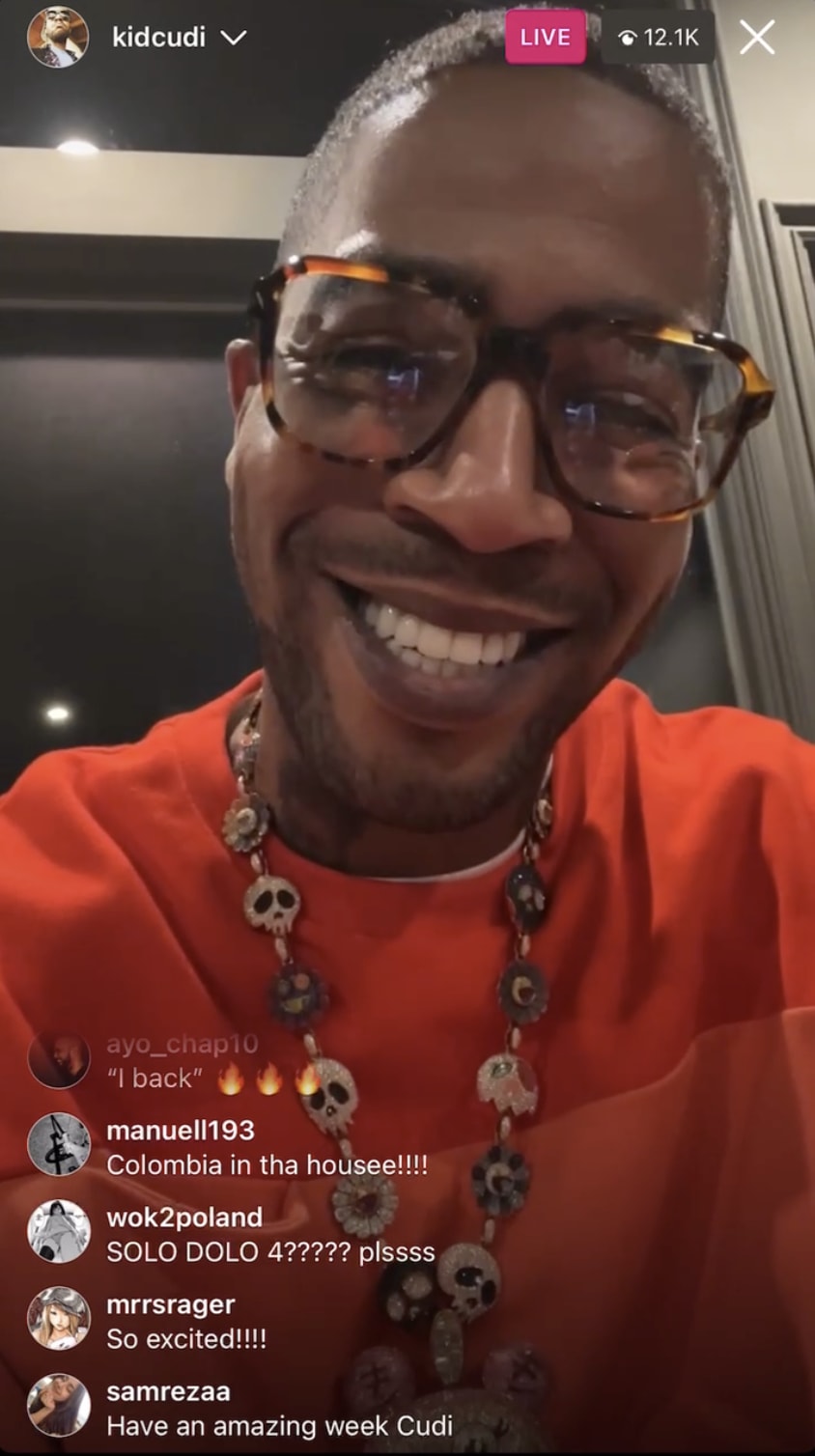 Cudi on instagram live on weds march 8