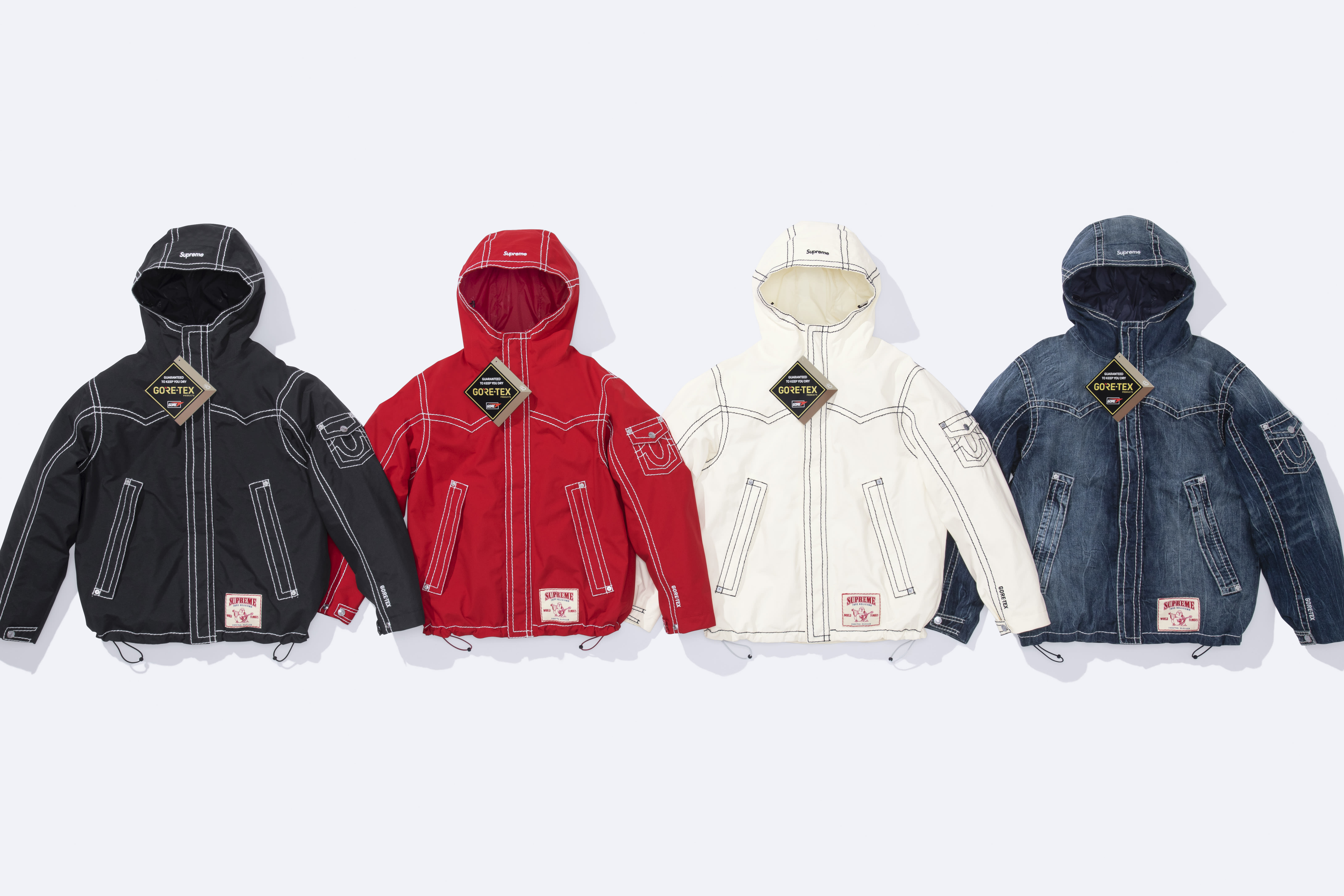 Supreme True Religion pieces are shown