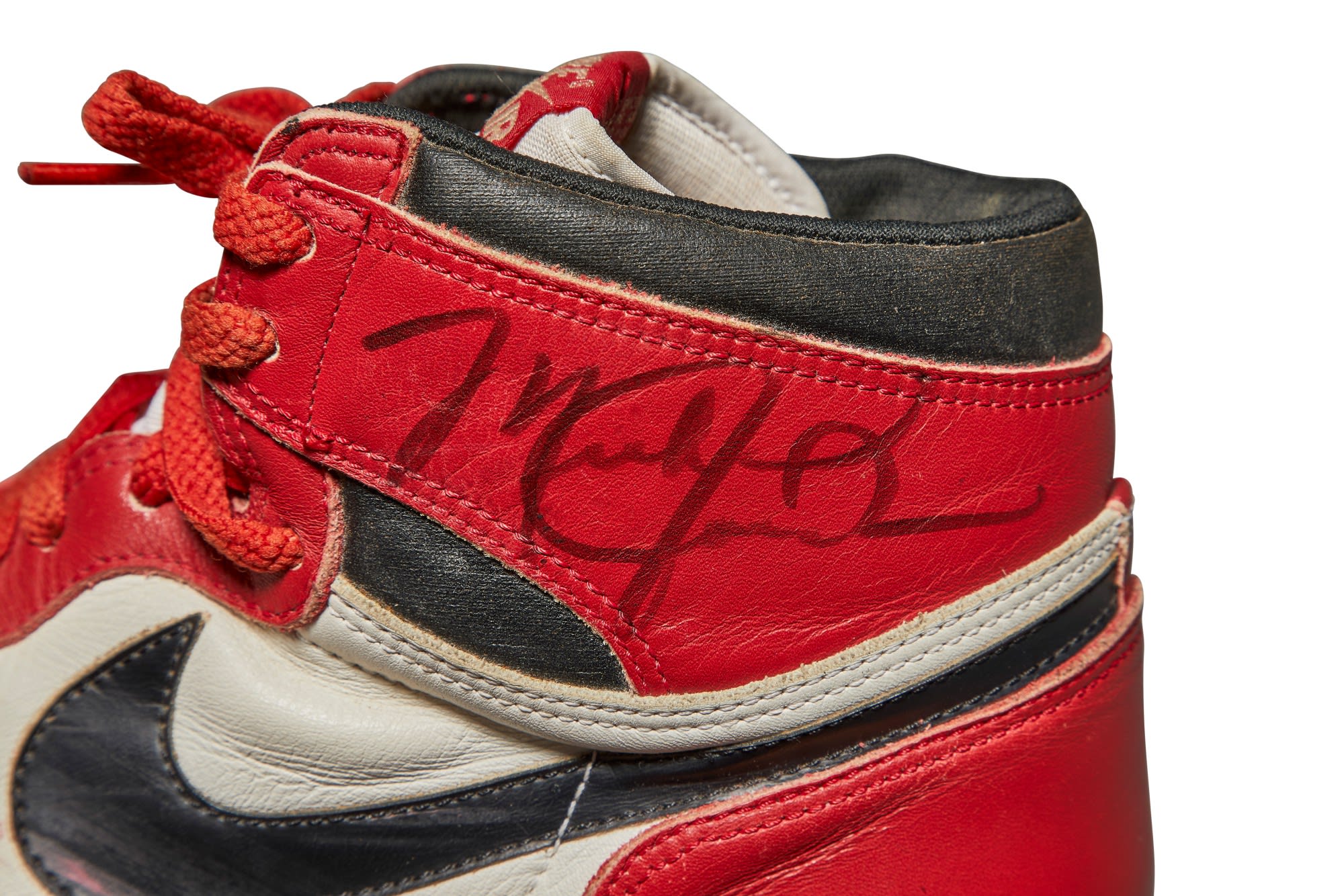 Michael Jordan Game Worn Autographed 1985 Air Jordan 1 High &#x27;Chicago&#x27;