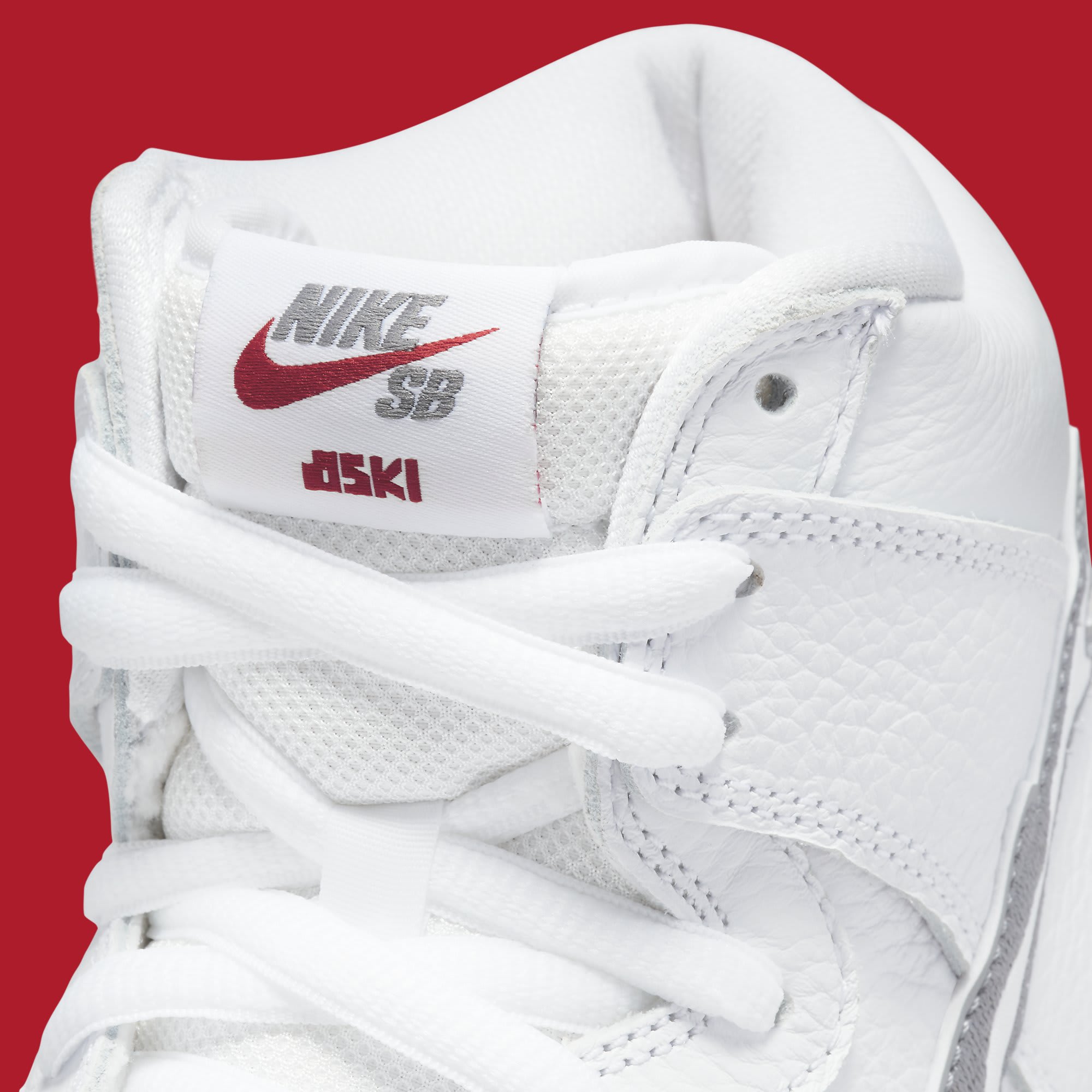 Oski x Nike SB Dunk High &#x27;Great White Shark&#x27; DC8908 105 Tongue