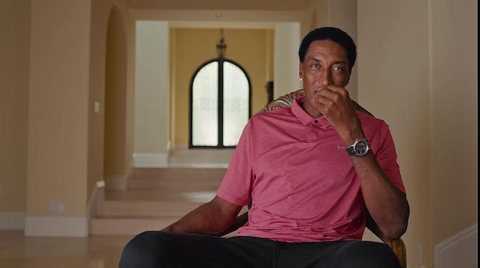 Screenshot of Scottie Pippen and his watch during &#x27;The Last Dance.&#x27;