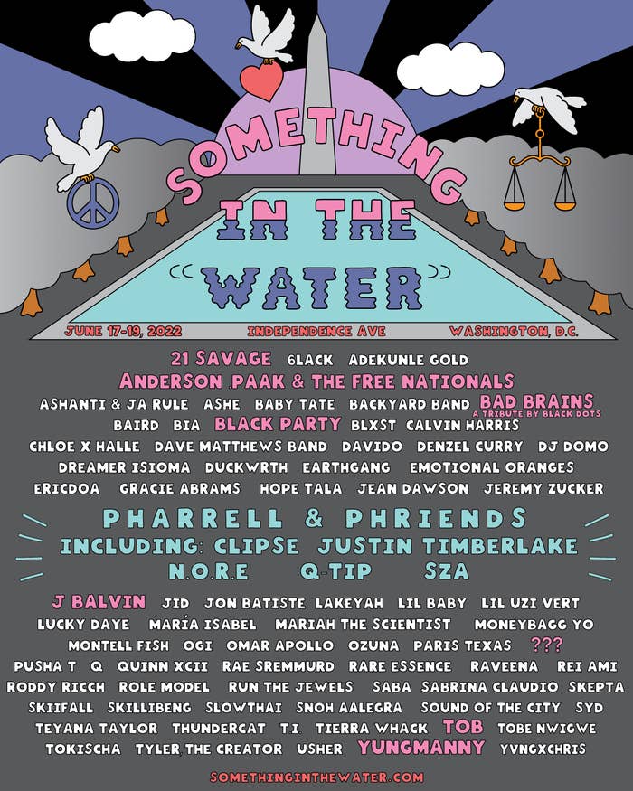 A new flyer for a Pharrell festival is shown