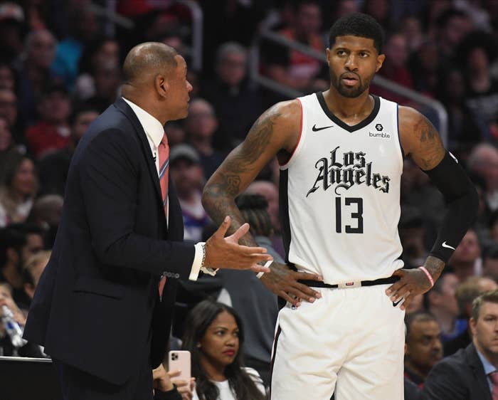Doc Rivers Paul George Clippers Rockets Nov 2019