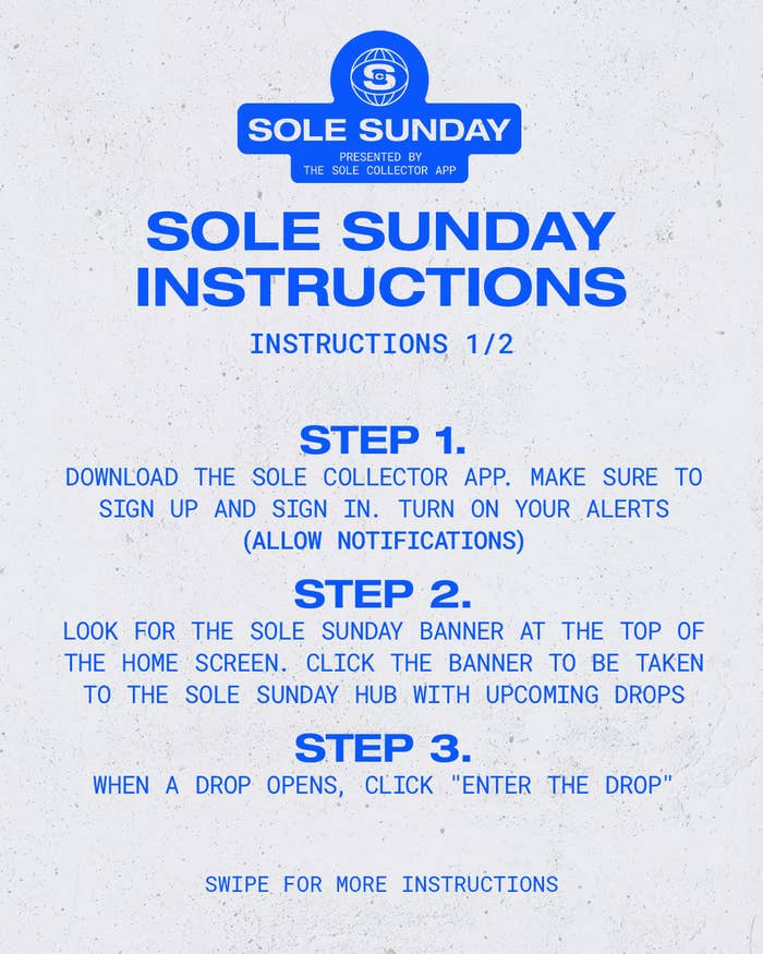 Sole Collector App Sole Sunday August 2021 Instructions