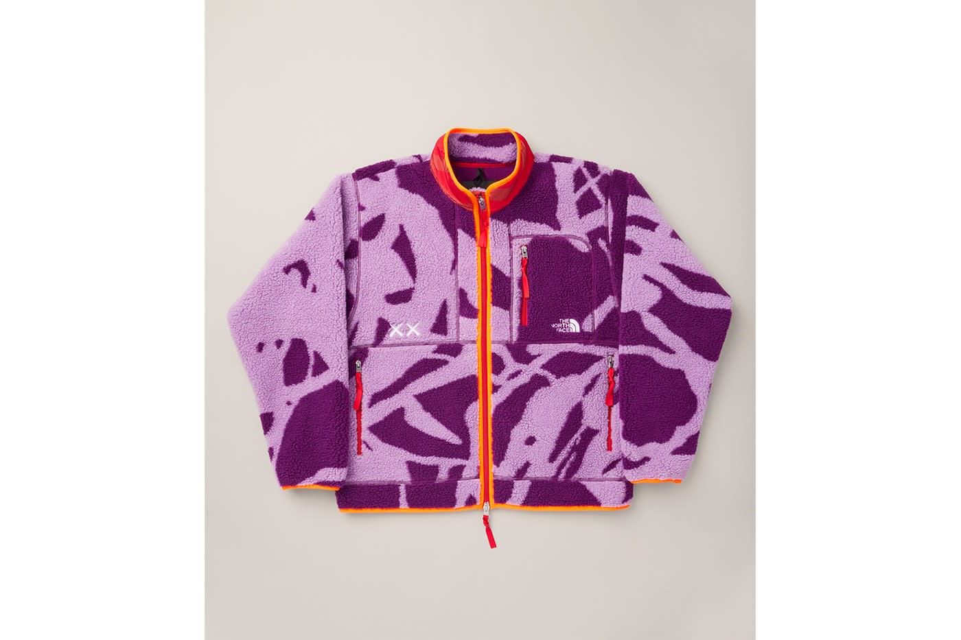 Kaws x North Face fleece purple