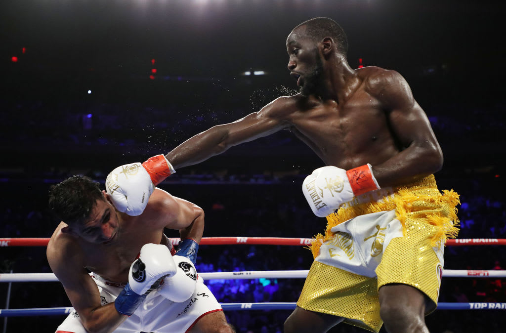 Terence Crawford Amir Khan Punch 2019 Getty