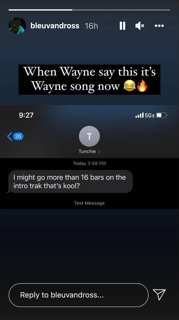 yung bleu instagram post about weezy
