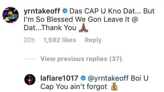 Takeoff IG comment