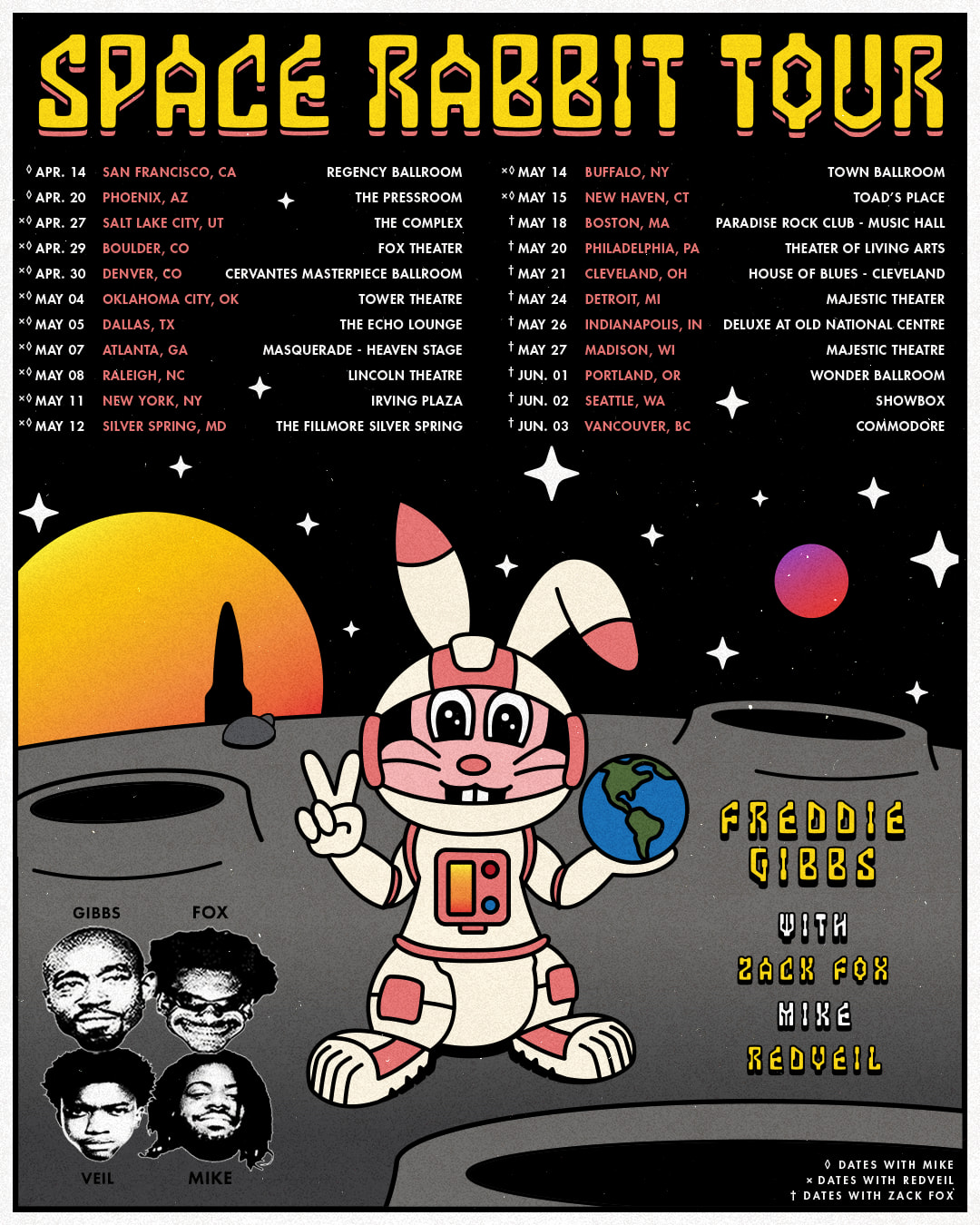 freddie gibbs tour flyer with dates