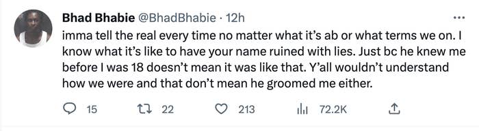 Bhad Bhabie tweet for news post