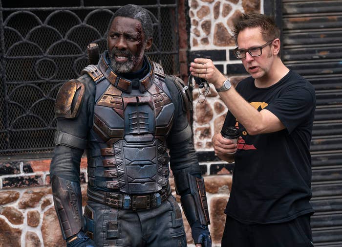 Idris Elba and James Gunn behind the scenes on &#x27;The Suicide Squad&#x27;