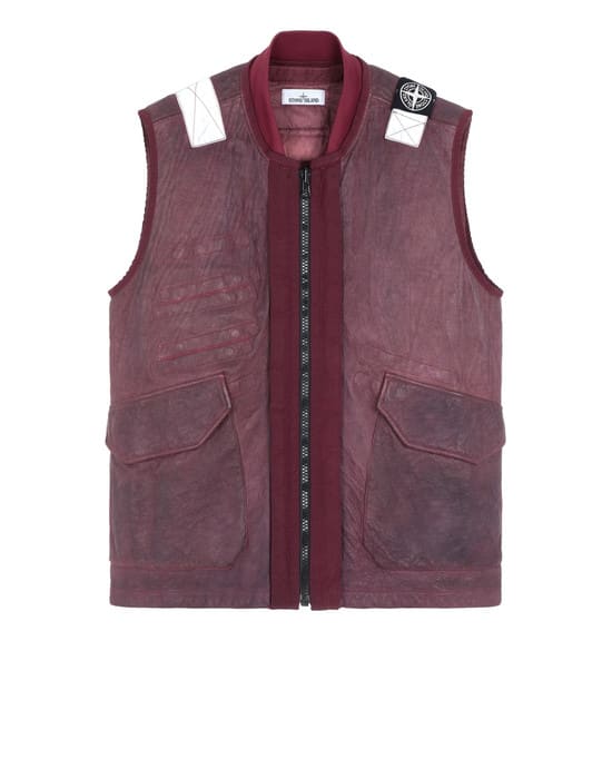 Stone Island Garment Dyed Leather Dyneema Vest