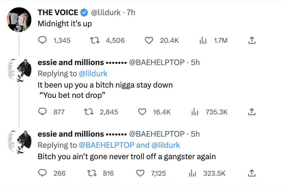 youngboy lil durk tweets on twitter