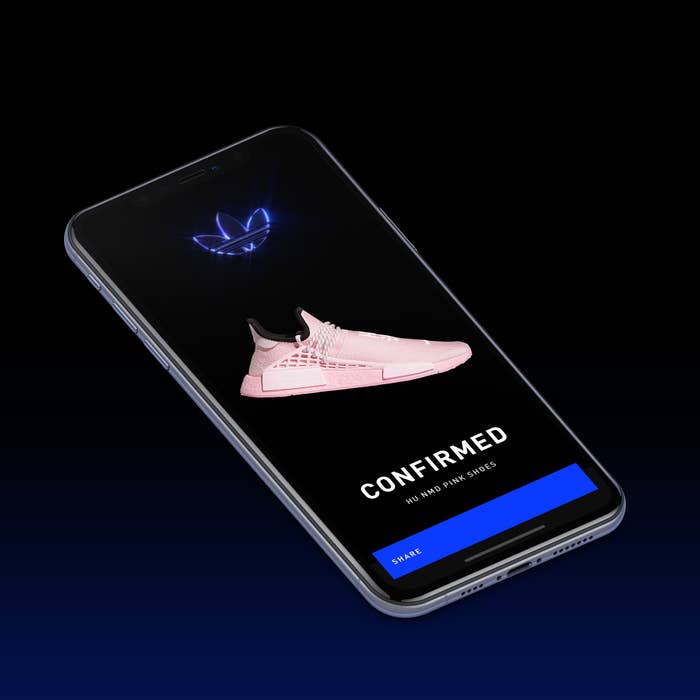 Buying adidas Pharrell NMD shoes on the CONFIRMED app