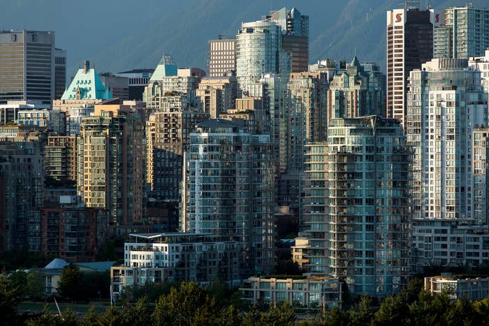 A photograph of condos in the city of Vancouver.