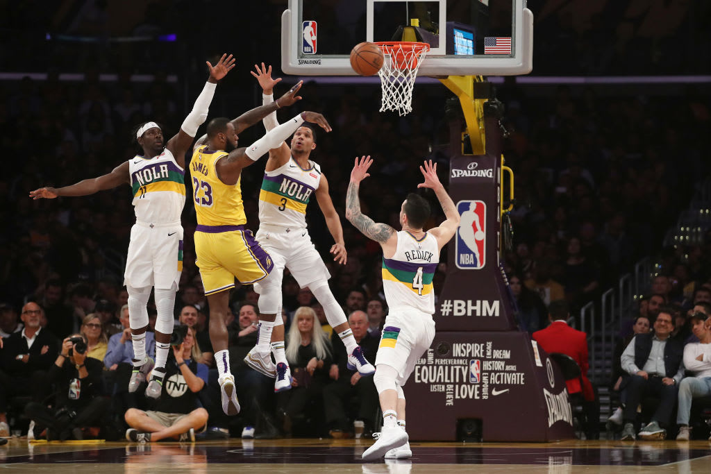 LeBron James Lakers Pelicans Pass Feb 2020