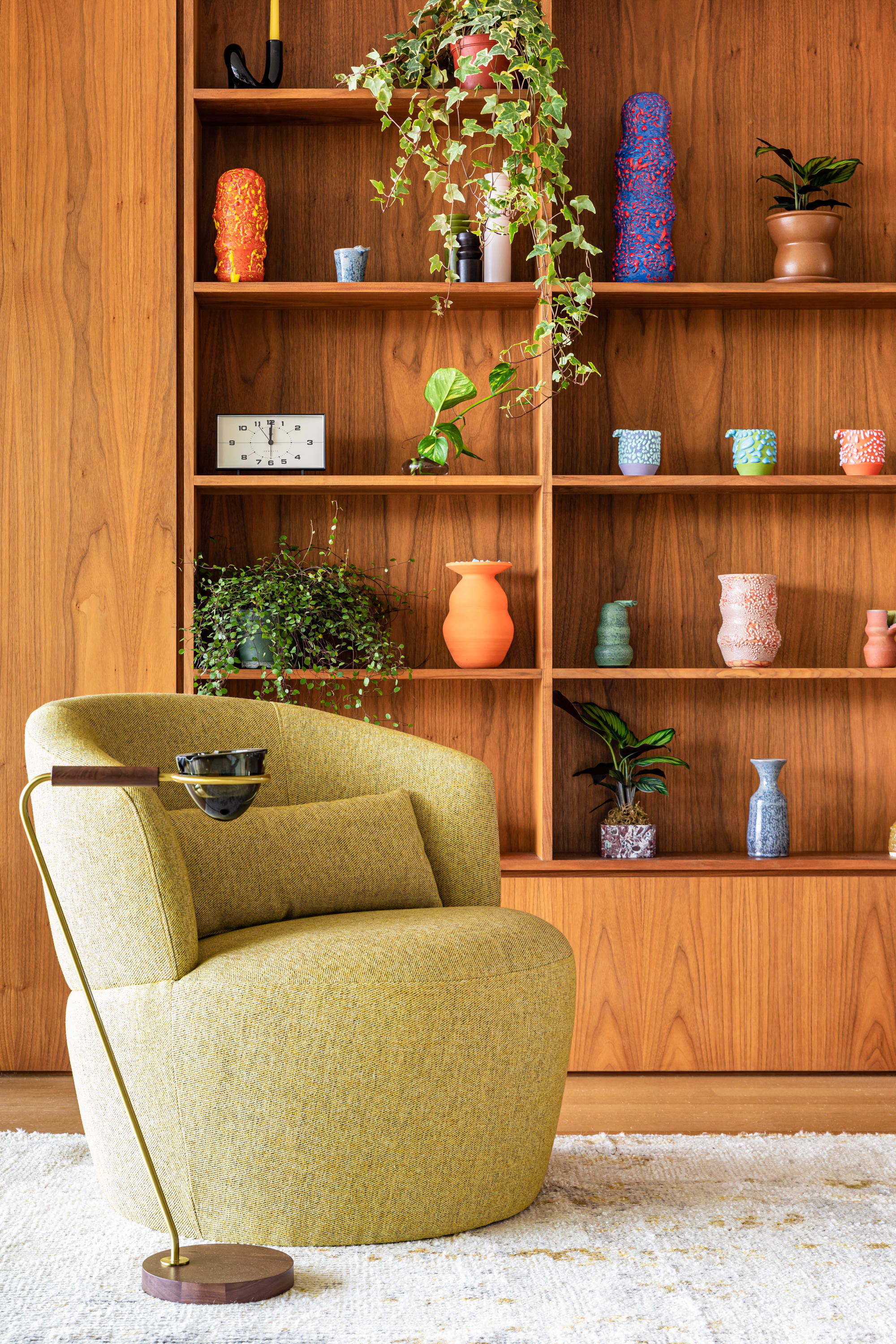 Living room detail shot from Houseplant Bnb space