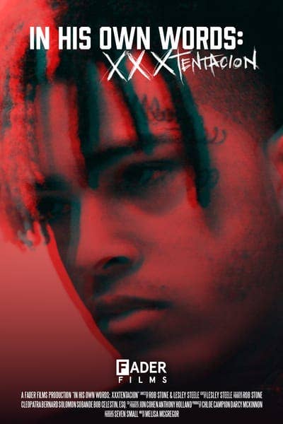 A poster for a new XXXTentacion documentary is shown