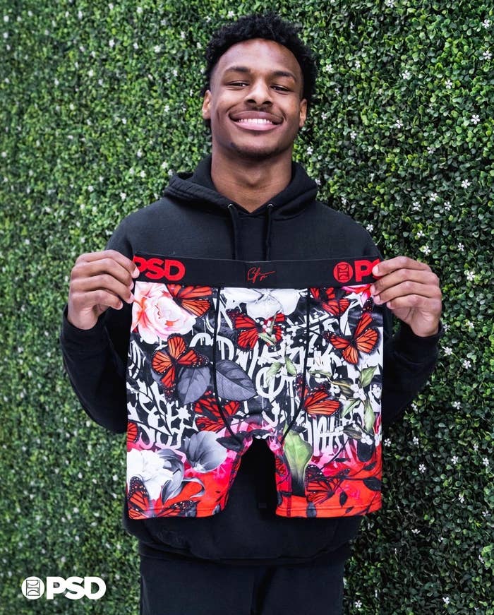 Bronny James Links With PSD Underwear for Upcoming Signature
