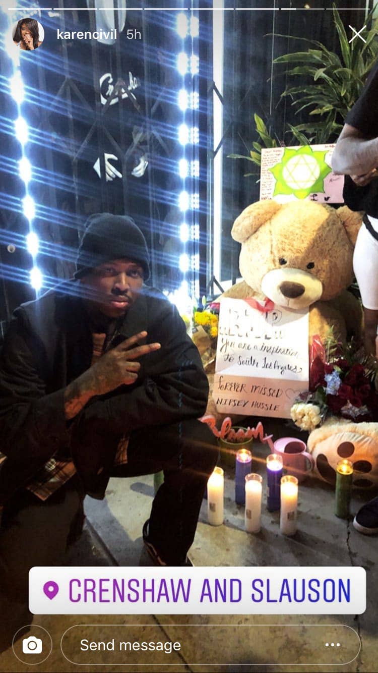 Nipsey Hussle's Marathon store is sacred ground for mourners from