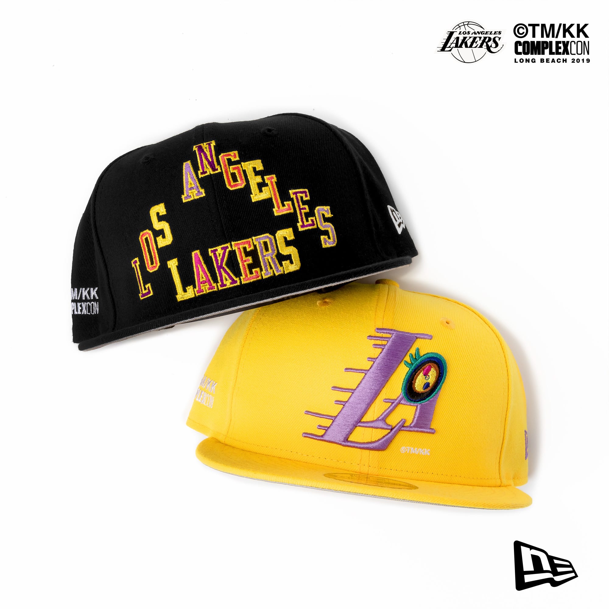 New Era Hats by Takashi Murukami, The Lakers, and New Era for Complexcon