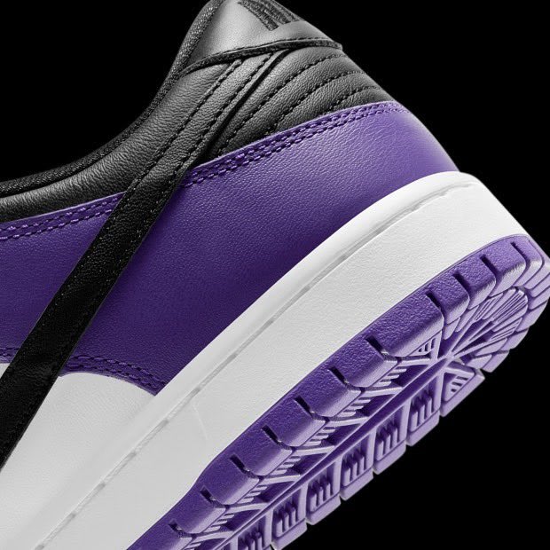 Nike SB Dunk Low Court Purple Release Date BQ6817-500 Heel Detail