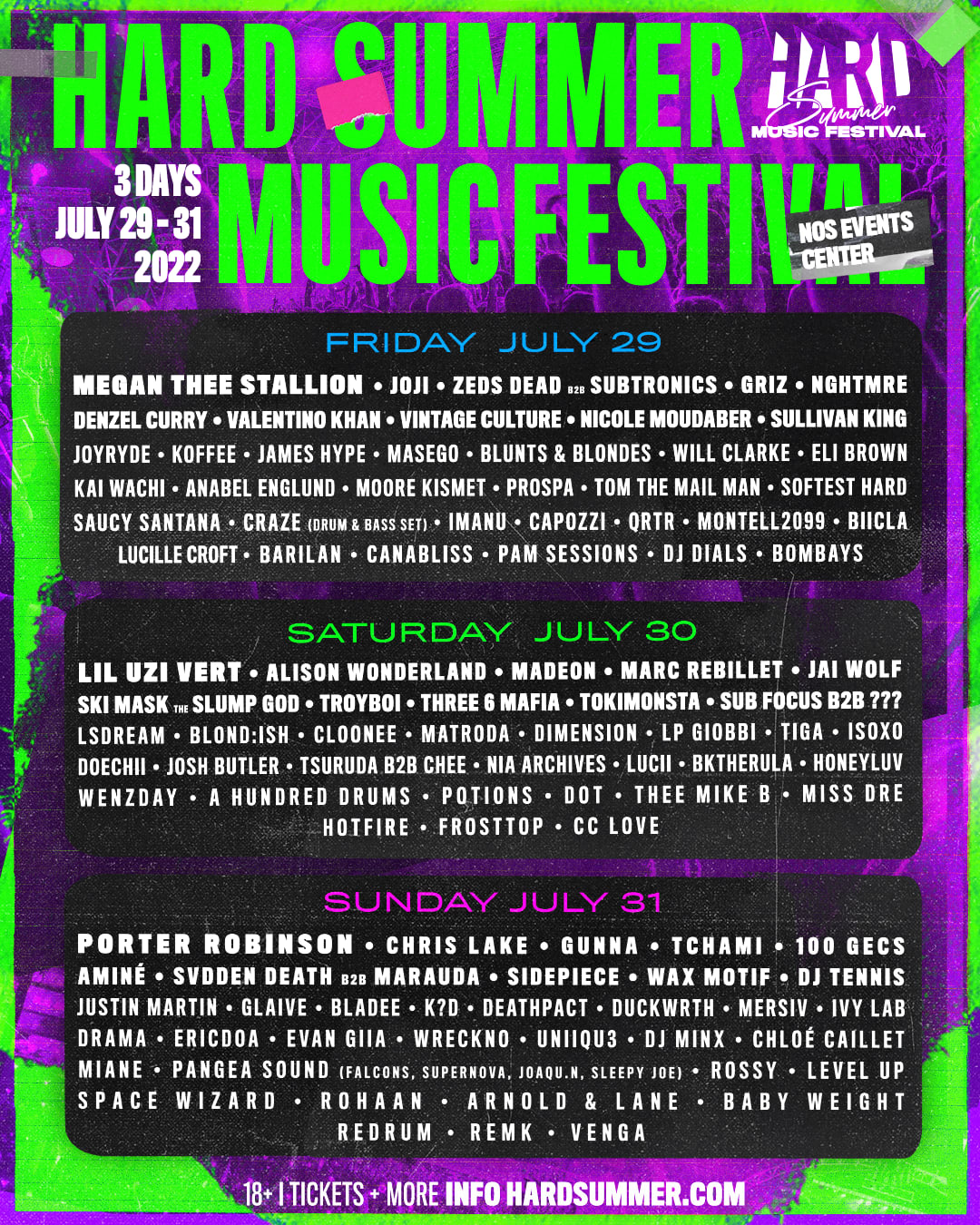 HARD Summer 2022 lineup