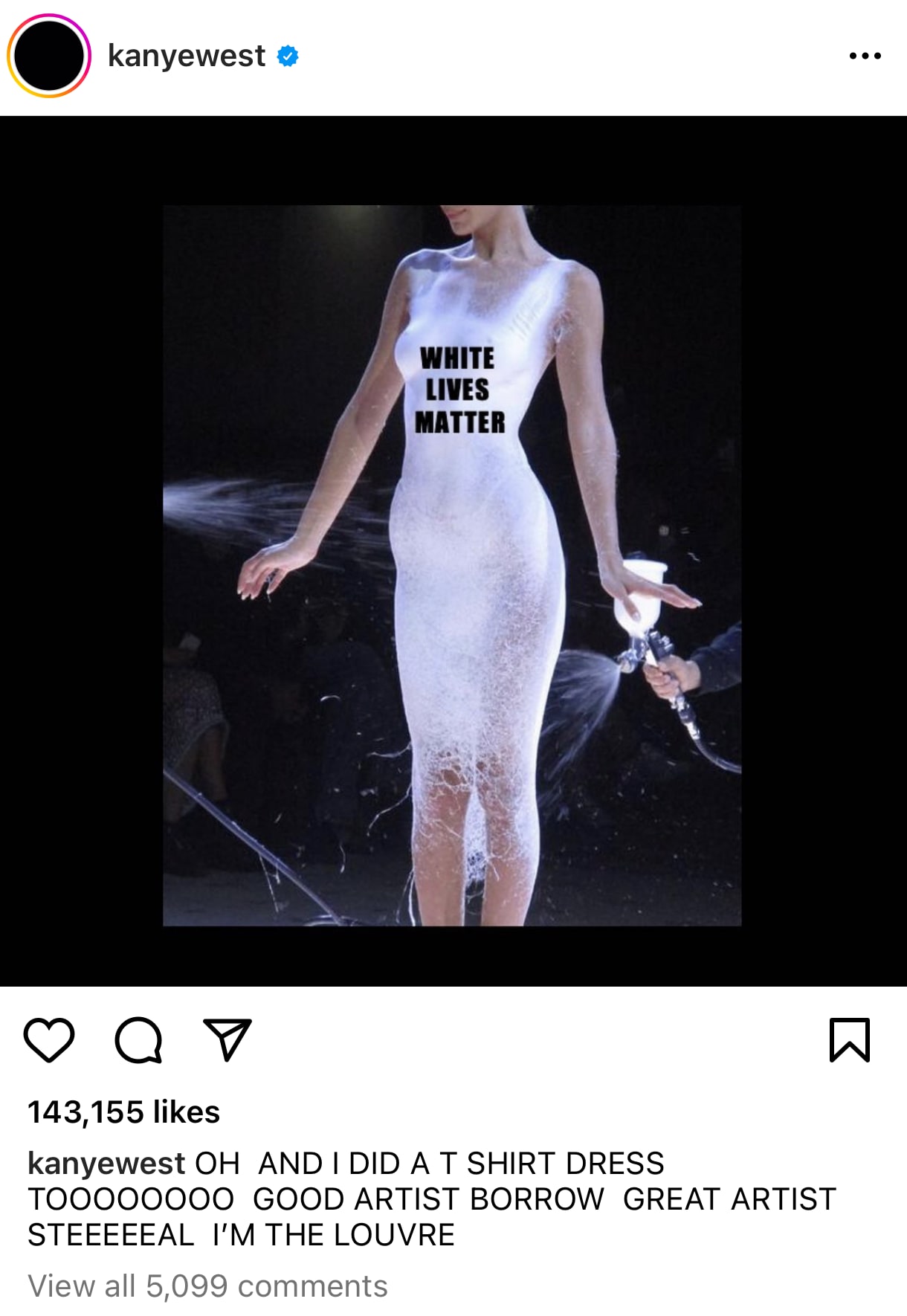 Kanye West Instagram screenshot