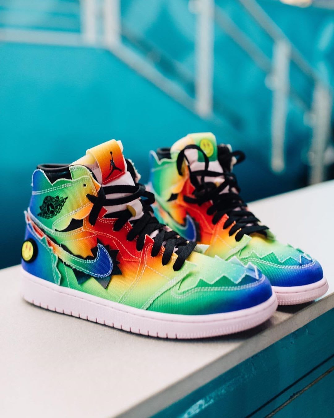 Best Look Yet at J Balvin's Air Jordan 1 High Collab