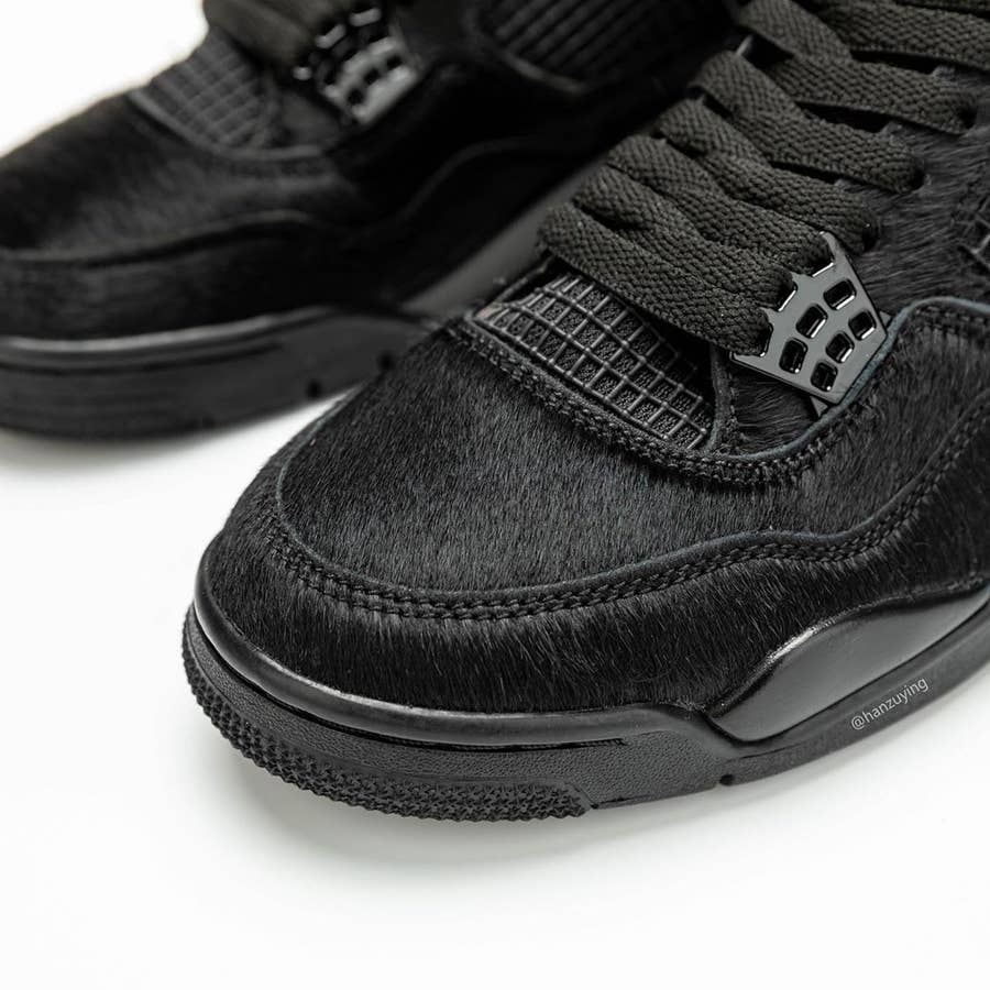 Black Fur-Covered Air Jordan 4s Are Dropping Next Month | Complex
